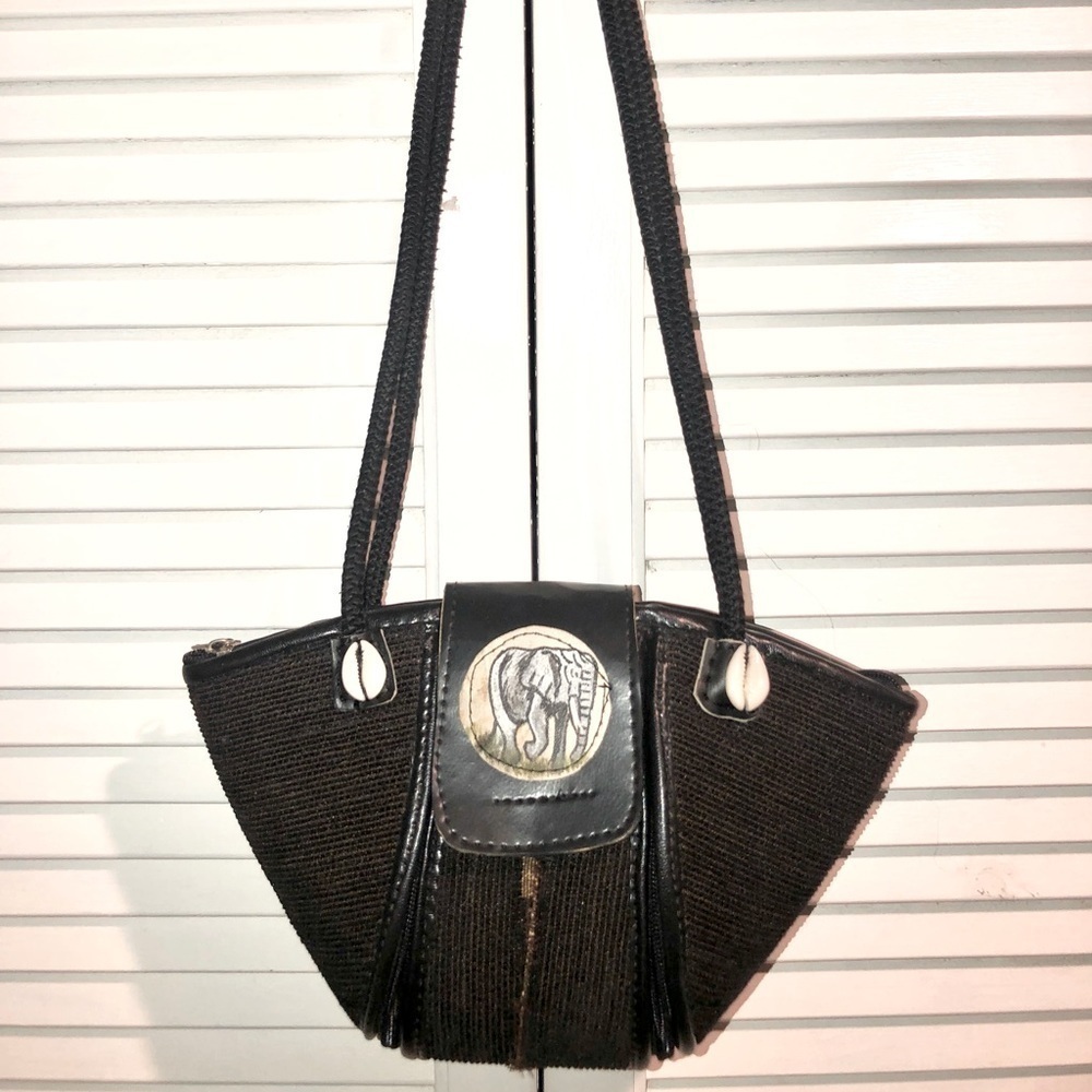 Elephant boho purse brown